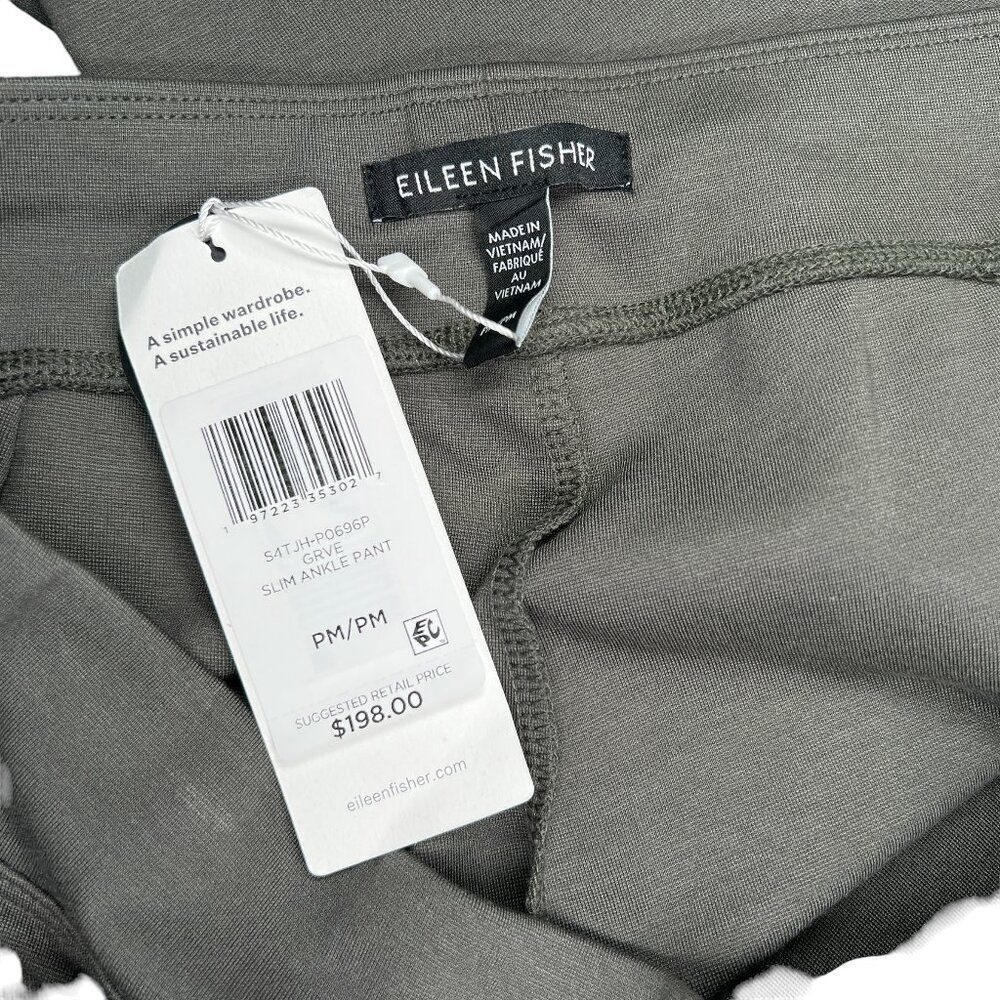 Eileen Fisher Women's Size Medium Slim Ankle Stretch Crepe Pants - Picture 11 of 13